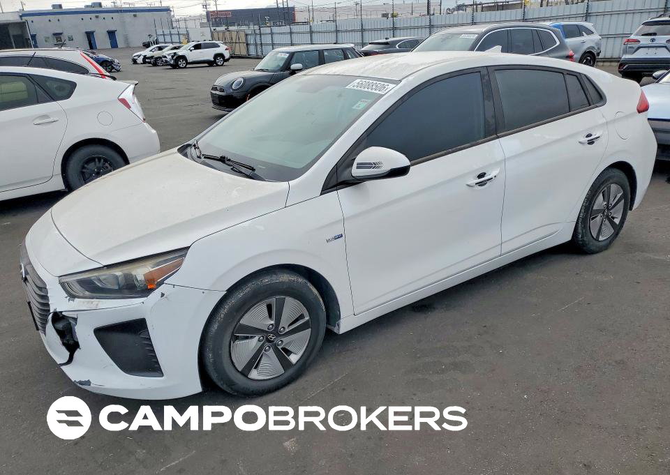 2019 Hyundai Ioniq Blue, daño Frontal, Copart lote 56088506