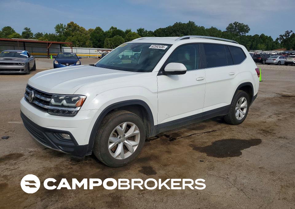 2019 Volkswagen Atlas Se, daño Trasero, Copart lote 62592436