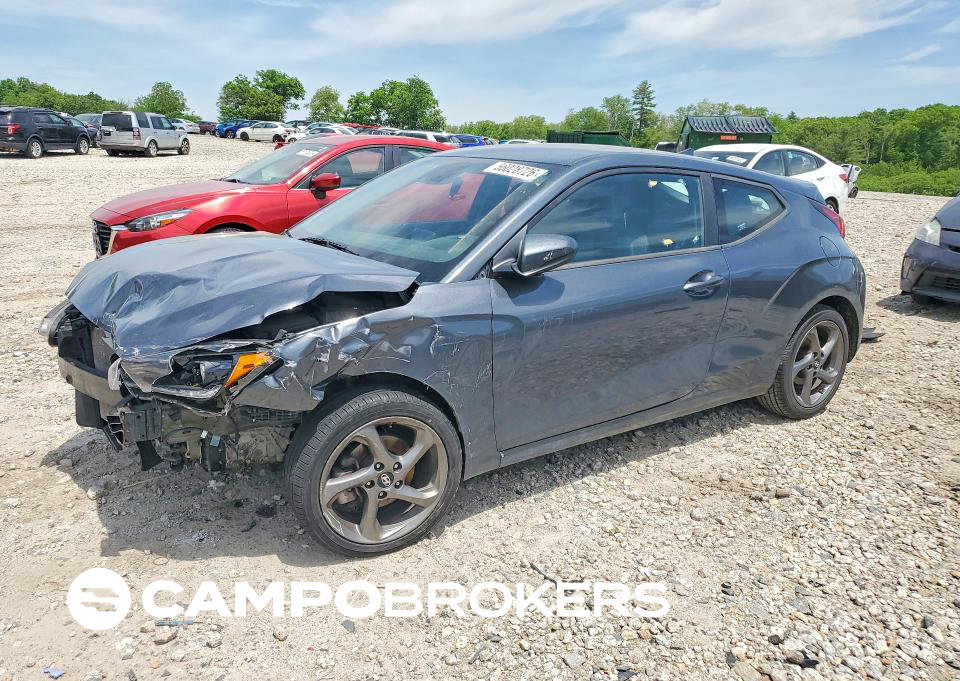 2019 Hyundai Veloster 2.0l, daño Frontal, Copart lote 56028726