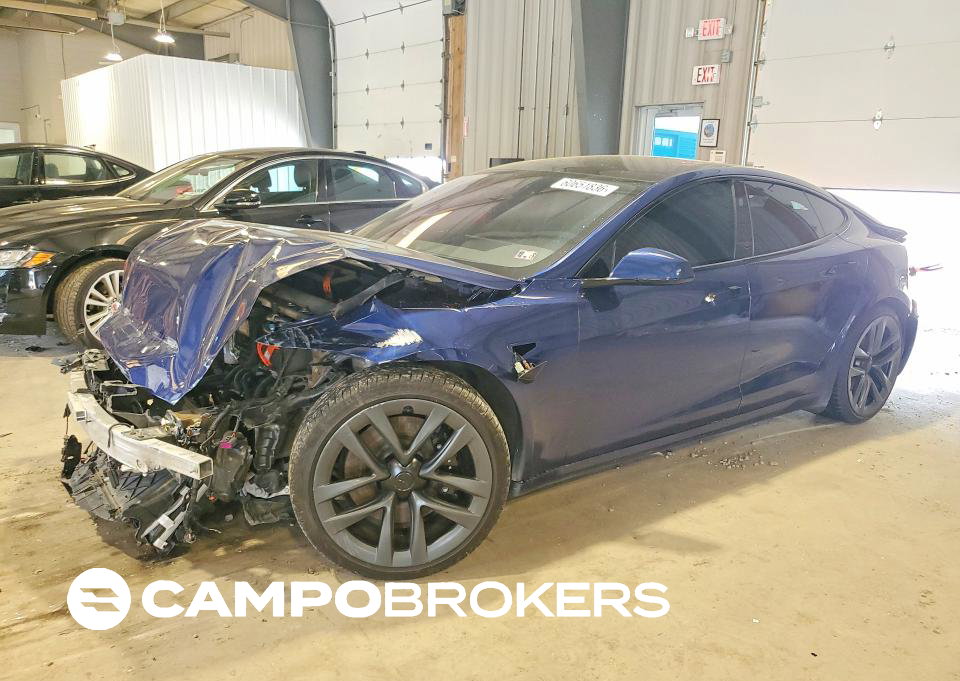 2021 Tesla Model S, Front End damage, Copart lot 60651836