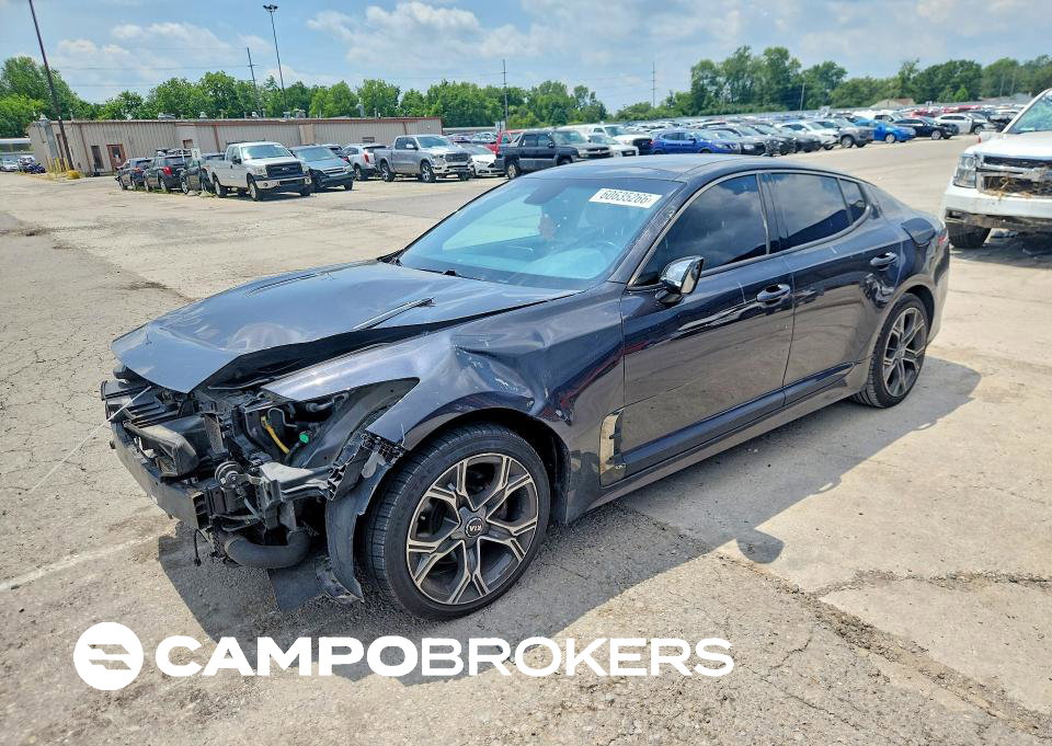 2020 Kia Stinger Gt-line, Front End damage, Copart lot 60635266