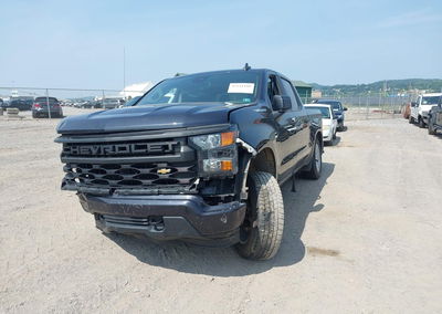 2023 Chevrolet Silverado 1500 4wd  Short Bed Custom, Right Rear damage, Iaai lot 45641108, photo 2 of 6