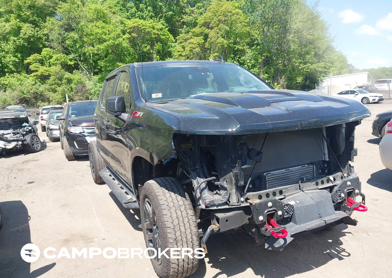 2022 Chevrolet Silverado 1500 4wd  Short Bed Custom Trail Boss, uszkodzenie: Lewy bok, Iaai lot 45148752