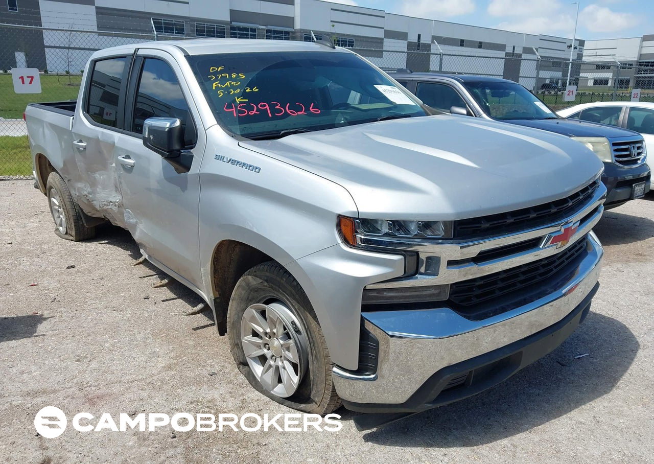 2020 Chevrolet Silverado 1500 2wd  Short Bed Lt, daño Volcadura, Iaai lote 45293626