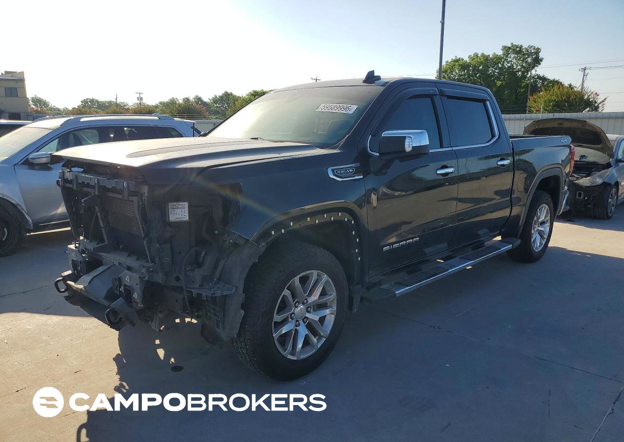 2019 Gmc Sierra K1500 Slt, Front End damage, Copart lot 59589996