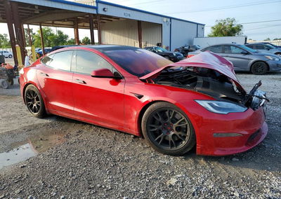 2021 Tesla Model S, daño Frontal, Copart lote 58201666, foto 4 de 15
