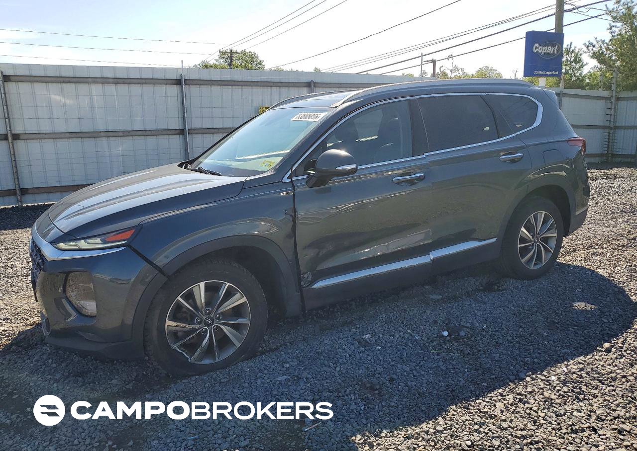 2019 Hyundai Santa Fe Limited 2.4l, daño Lateral, Copart lote 63888856