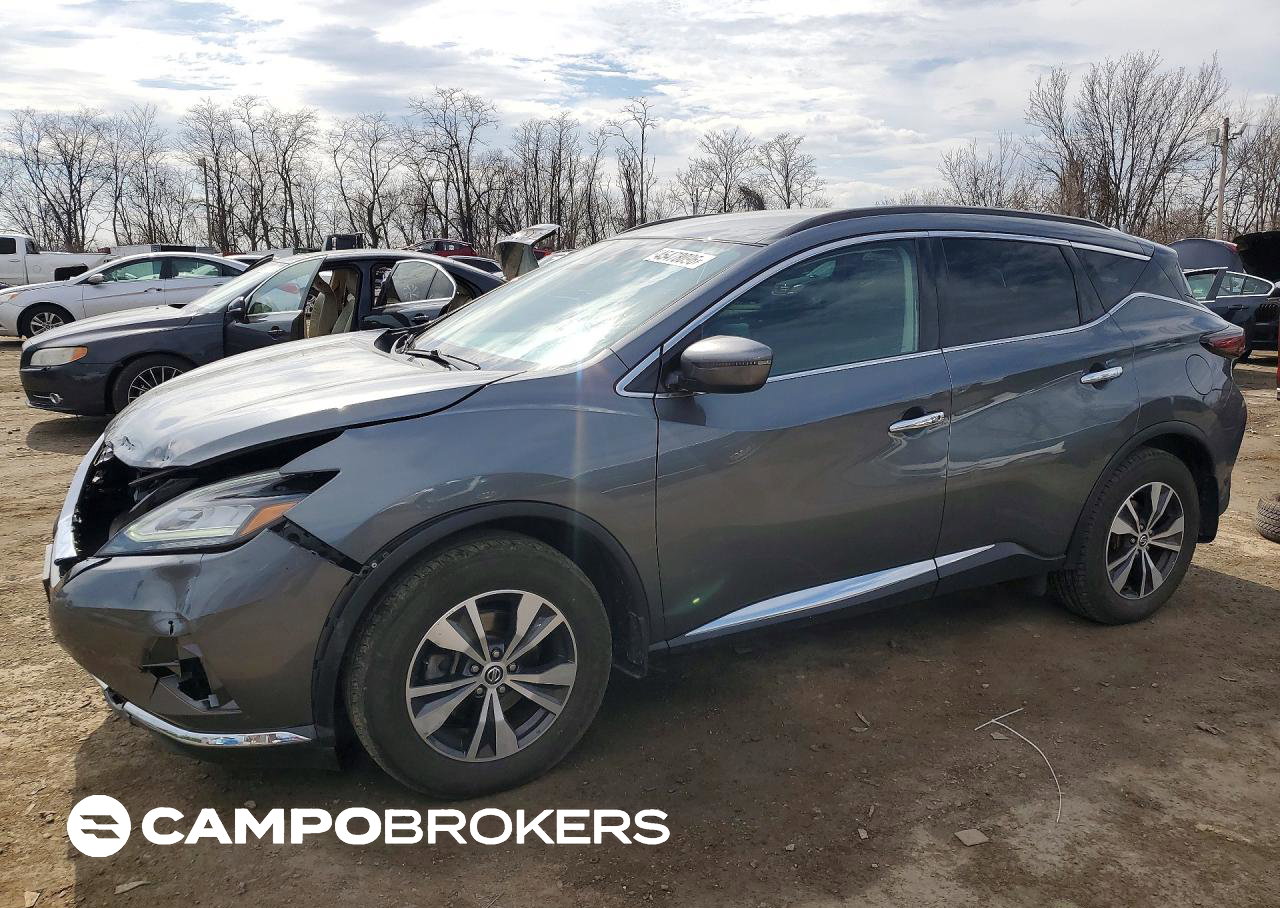 2020 Nissan Murano Sv, пошкодження: Передня частина, Copart лот 45478096
