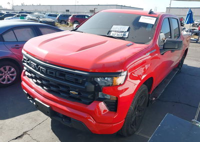 2025 Chevrolet Silverado 1500 2wd  Short Bed Custom, Rear damage, Iaai lot 45619887, photo 2 of 6