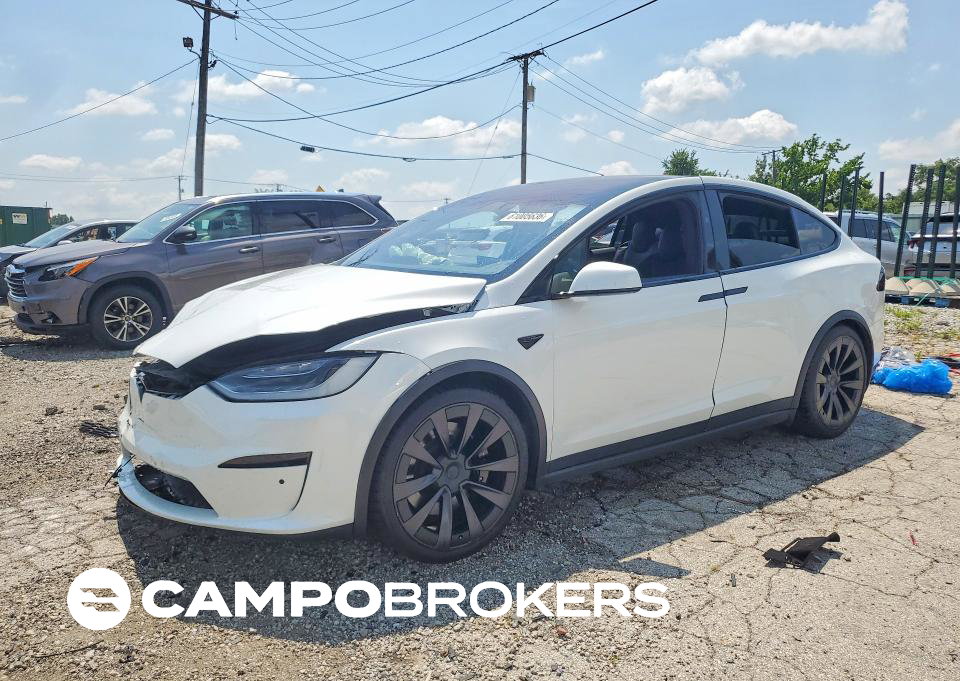 2022 Tesla Model X, daño Frontal, Copart lote 61005636