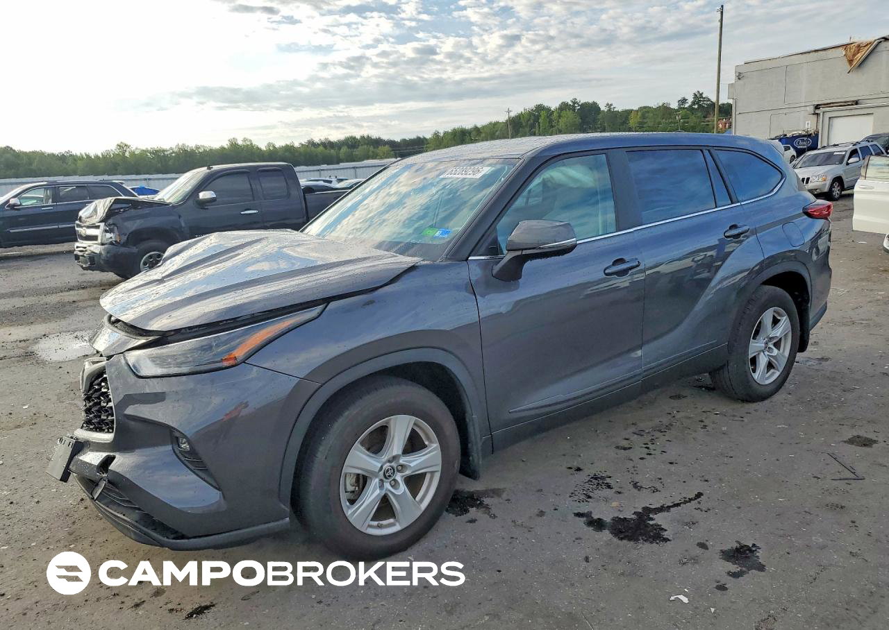 2023 Toyota Highlander Le, пошкодження: Передня частина, Copart лот 65289296