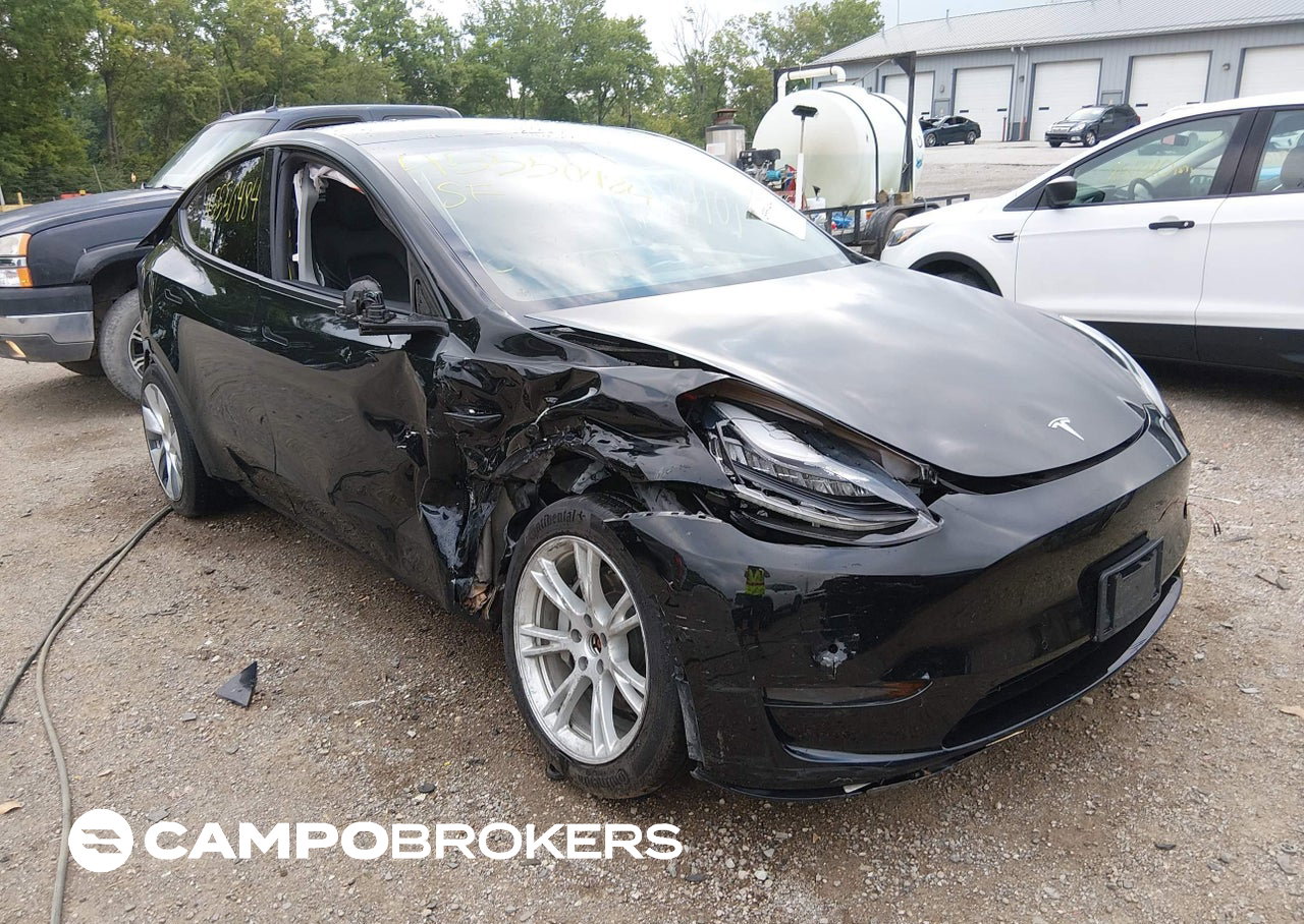 2020 Tesla Model Y Long Range Dual Motor All-wheel Drive, daño Lateral derecho, Iaai lote 45550484