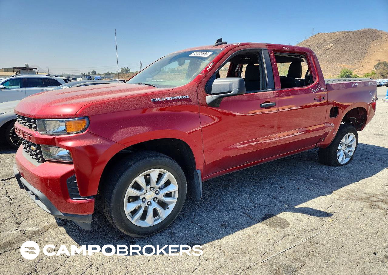 2021 Chevrolet Silverado C1500 Custom, daño Trasero, Copart lote 62822656