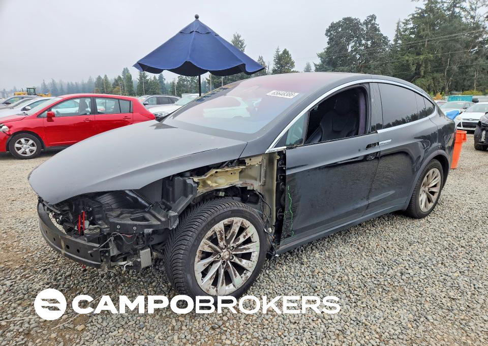 2020 Tesla Model X, daño Frontal, Copart lote 65648386