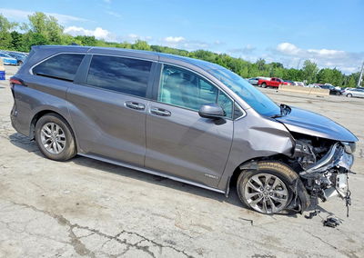 2021 Toyota Sienna Xle, daño Frontal, Copart lote 64911256, foto 4 de 6