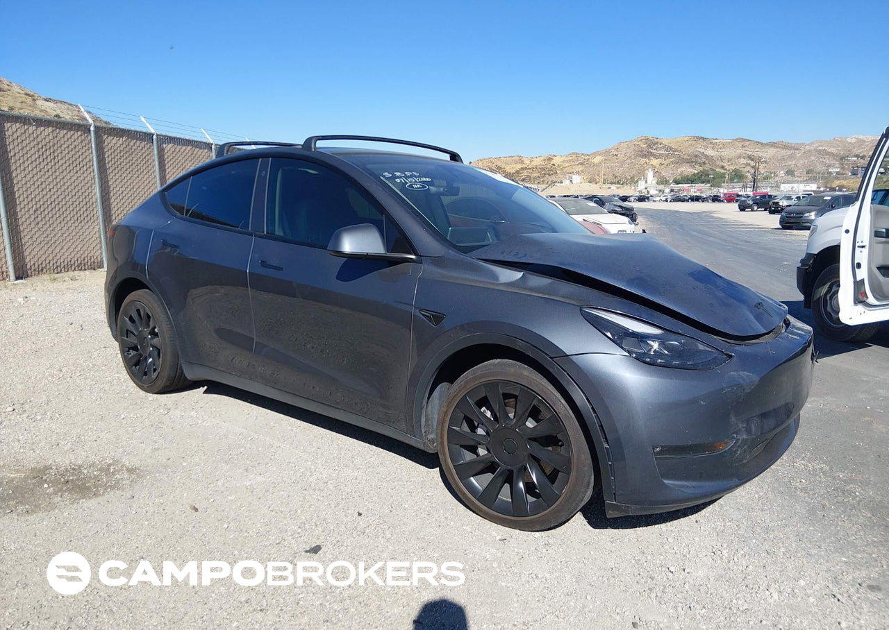 2023 Tesla Model Y, daño Frontal izquierdo, Iaai lote 45667652