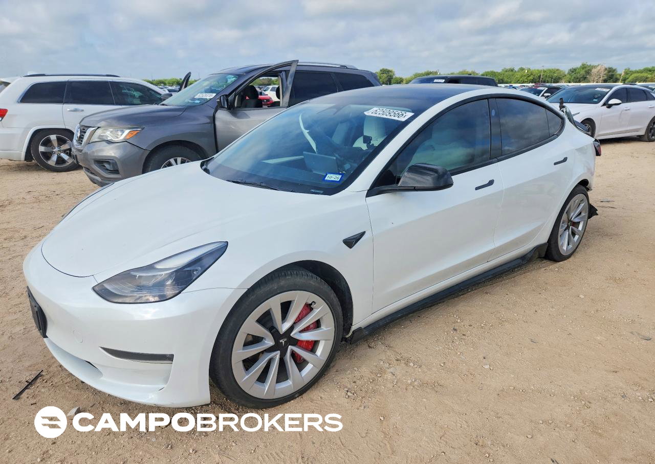 2023 Tesla Model 3, daño Trasero, Copart lote 62509566