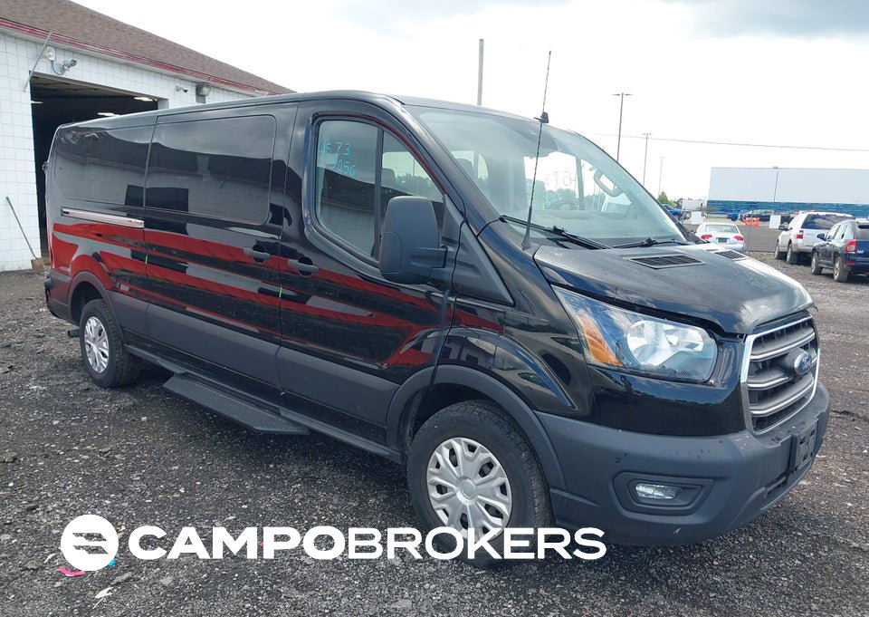 2020 Ford Transit-350 Passenger Van Xl, Rear damage, Iaai lot 45733256