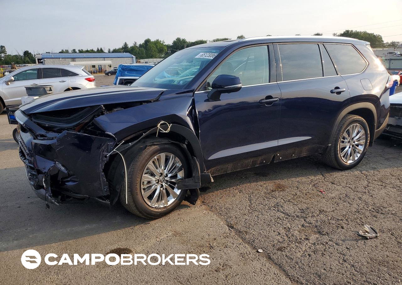 2026 Toyota Grand Highlander Platinum, Front End damage, Copart lot 65123086