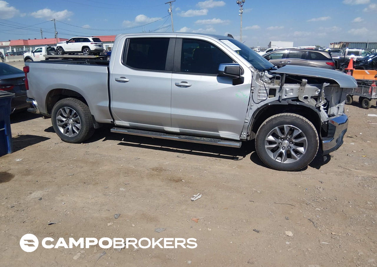 2021 Chevrolet Silverado 1500 2wd  Short Bed Lt, daño Frontal, Iaai lote 45116450
