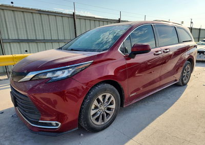 2021 Toyota Sienna Xle, daño Granizo, Copart lote 63233996