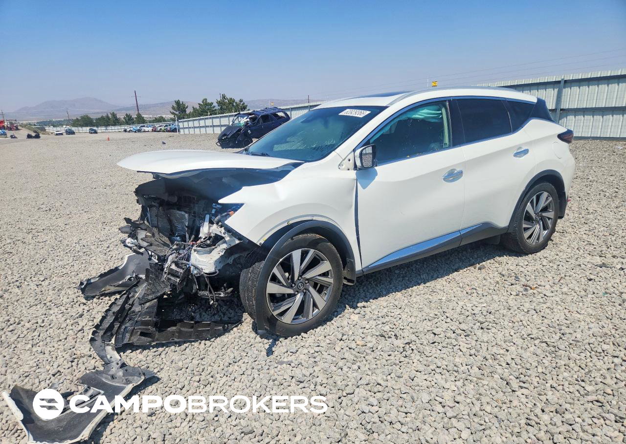 2019 Nissan Murano Sl, Front End damage, Copart lot 63929366