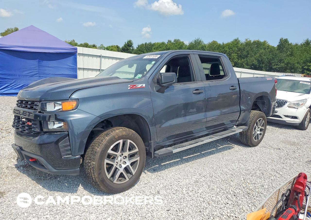 2020 Chevrolet Silverado K1500 Trail Boss Custom, Side damage, Copart lot 62657696