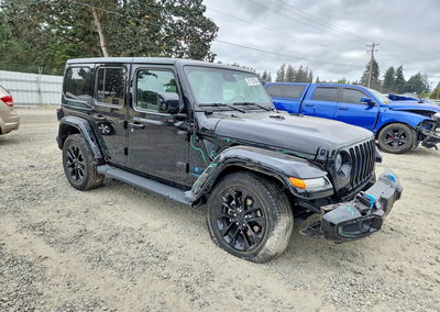 2021 Jeep Wrangler Unlimited Sahara 4xe, daño Frontal, Copart lote 67126706, foto 4 de 13