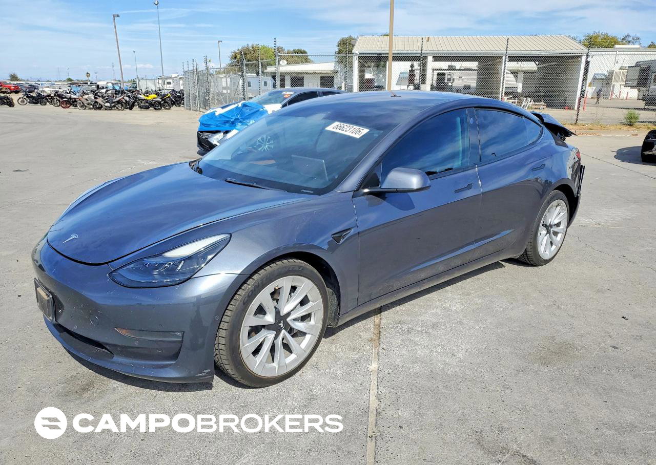 2022 Tesla Model 3, daño Trasero, Copart lote 66623106