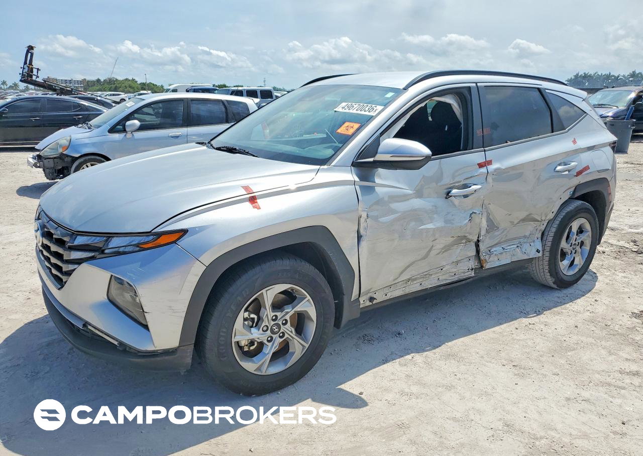 2022 Hyundai Tucson Sel, daño Lateral, Copart lote 49670036