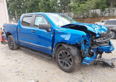 2022 Chevrolet Silverado 1500 4wd  Short Bed Custom, Front End damage, Iaai lot 45590437