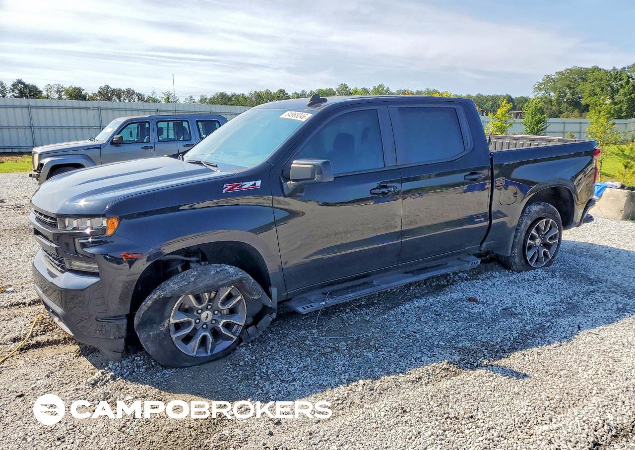2021 Chevrolet Silverado K1500 Rst, Side damage, Copart lot 64968046