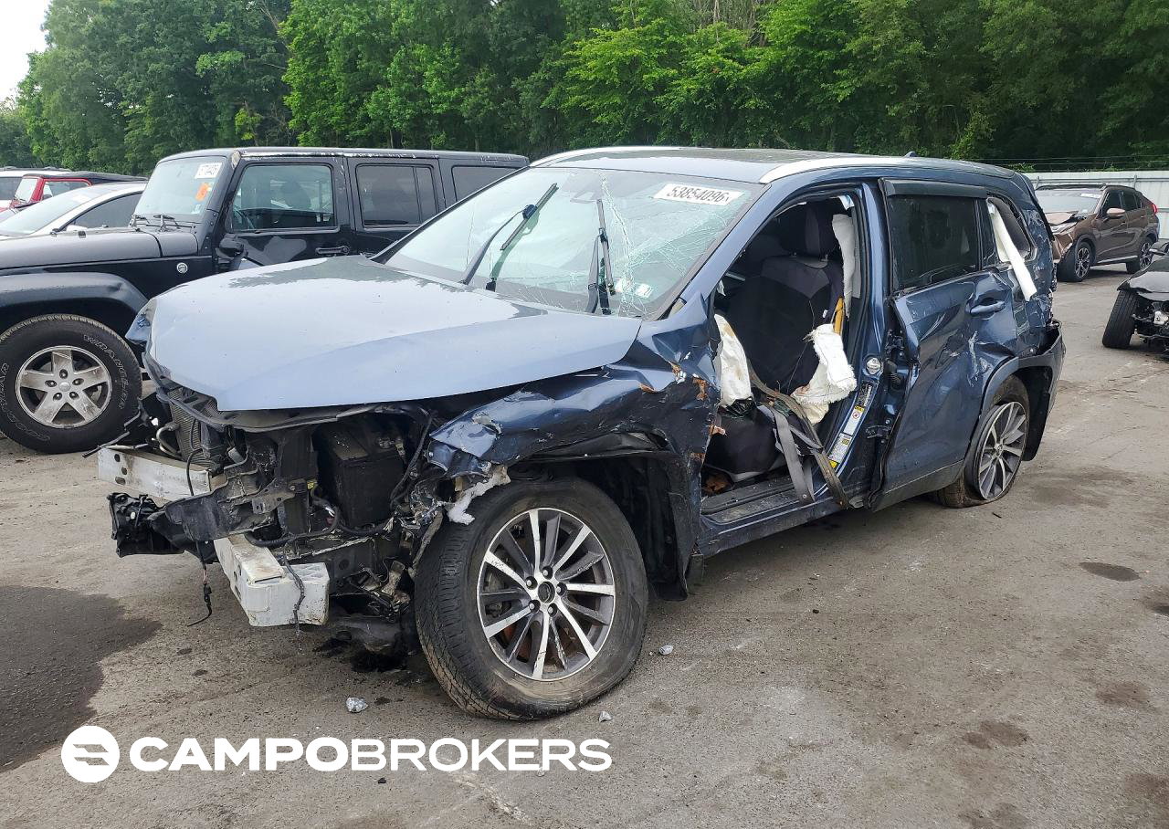 2019 Toyota Highlander Xle, пошкодження: По всьому кузову, Copart лот 53854096