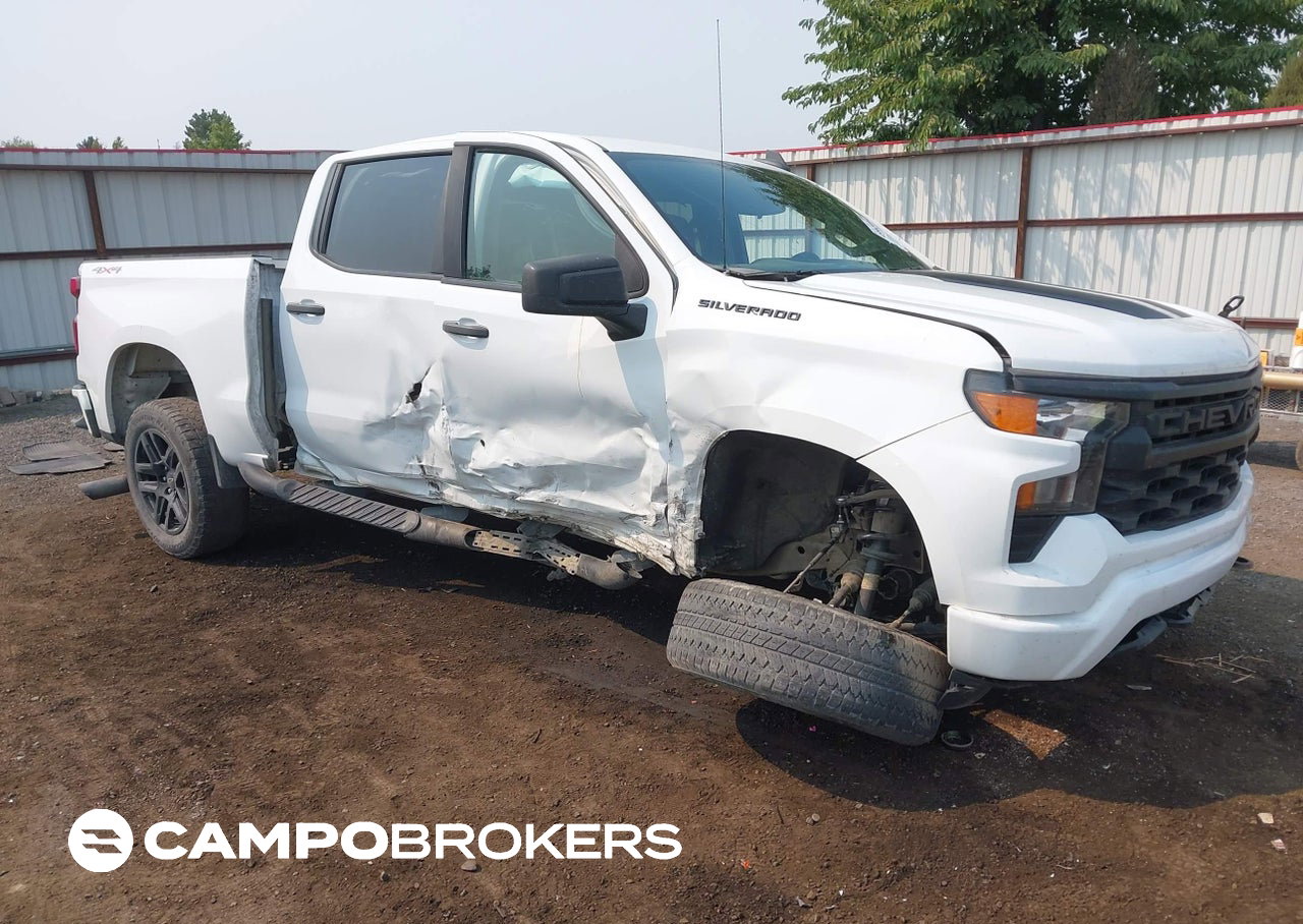 2022 Chevrolet Silverado 1500 4wd  Short Bed Custom, Right Side damage, Iaai lot 45862498