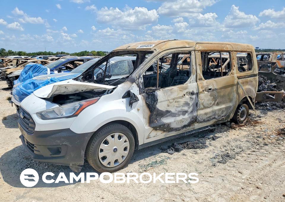 2020 Ford Transit Connect Xl, uszkodzenie: Tył, Copart lot 58894826