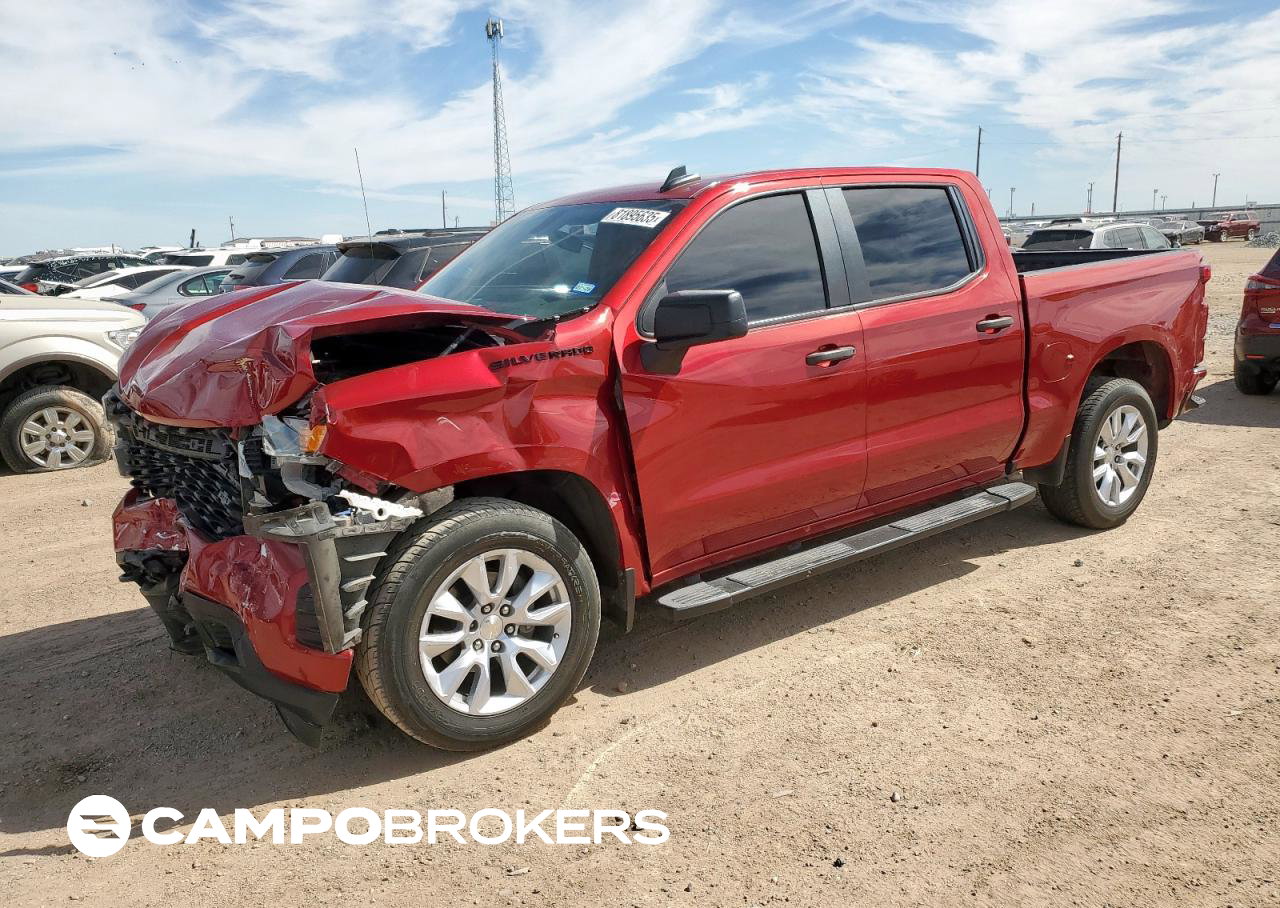 2021 Chevrolet Silverado C1500 Custom, Front End damage, Copart lot 81895635