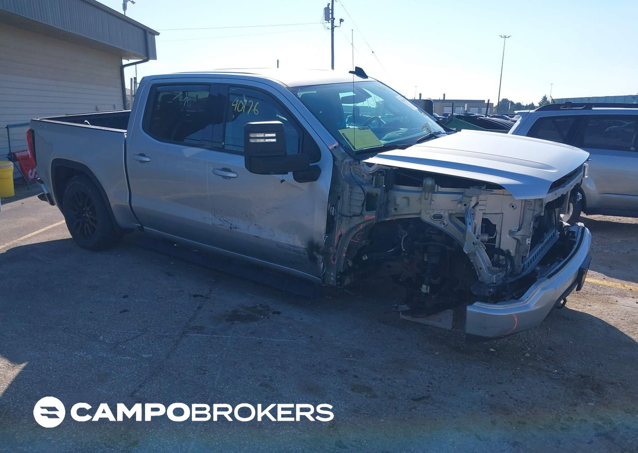 2020 Gmc Sierra 1500 4wd  Short Box Elevation, Right Front damage, Iaai lot 45540176