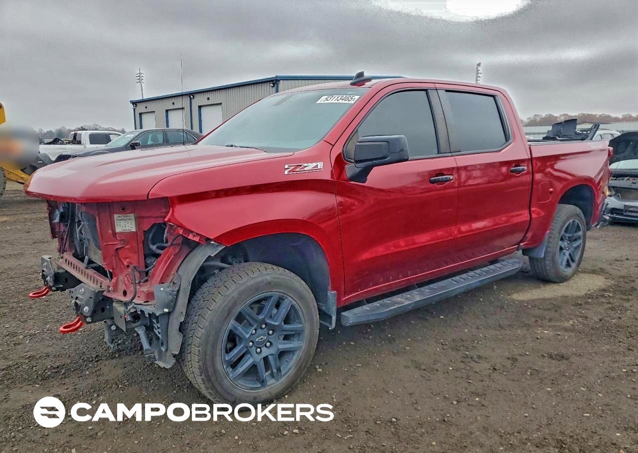 2021 Chevrolet Silverado K1500 Lt Trail Boss, пошкодження: Передня частина, Copart лот 93113465