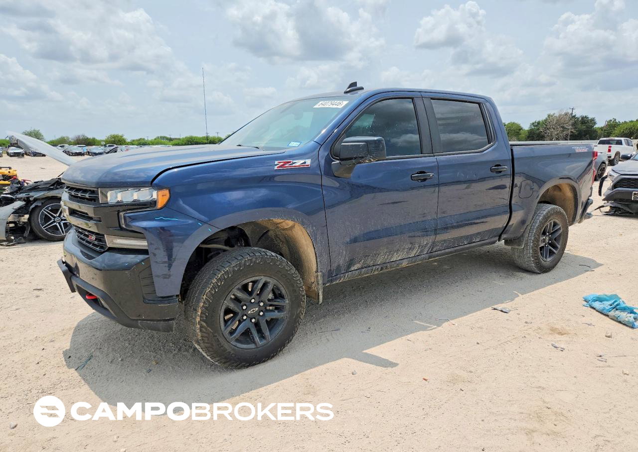 2021 Chevrolet Silverado K1500 Lt Trail Boss, Undercarriage damage, Copart lot 64079446