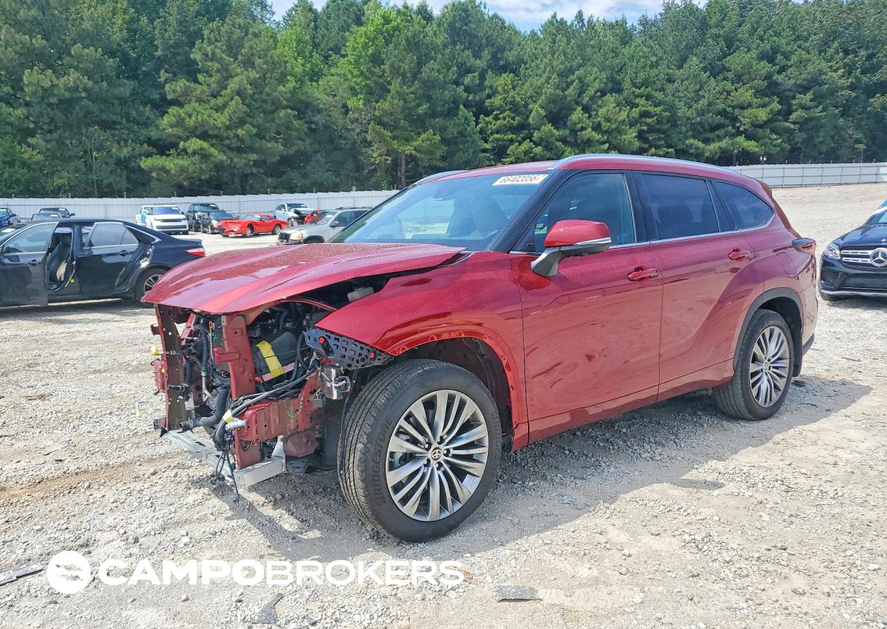 2024 Toyota Highlander Platinum, пошкодження: Передня частина, Copart лот 66402056