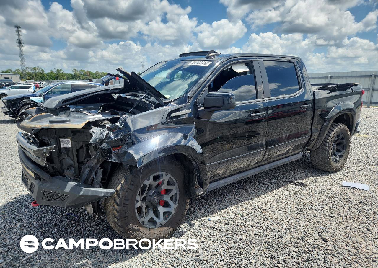 2020 Chevrolet Silverado K1500 Rst, Front End damage, Copart lot 54102916