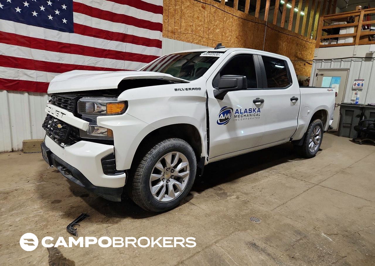 2022 Chevrolet Silverado Ltd K1500 Custom, daño Frontal, Copart lote 66840936