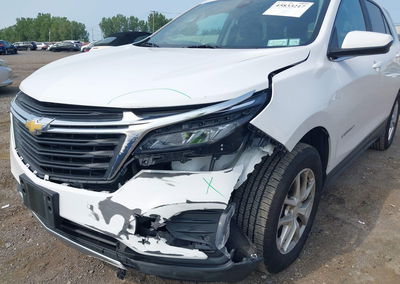 2022 Chevrolet Equinox Awd Lt, daño Frontal izquierdo, Iaai lote 45833217, foto 6 de 16