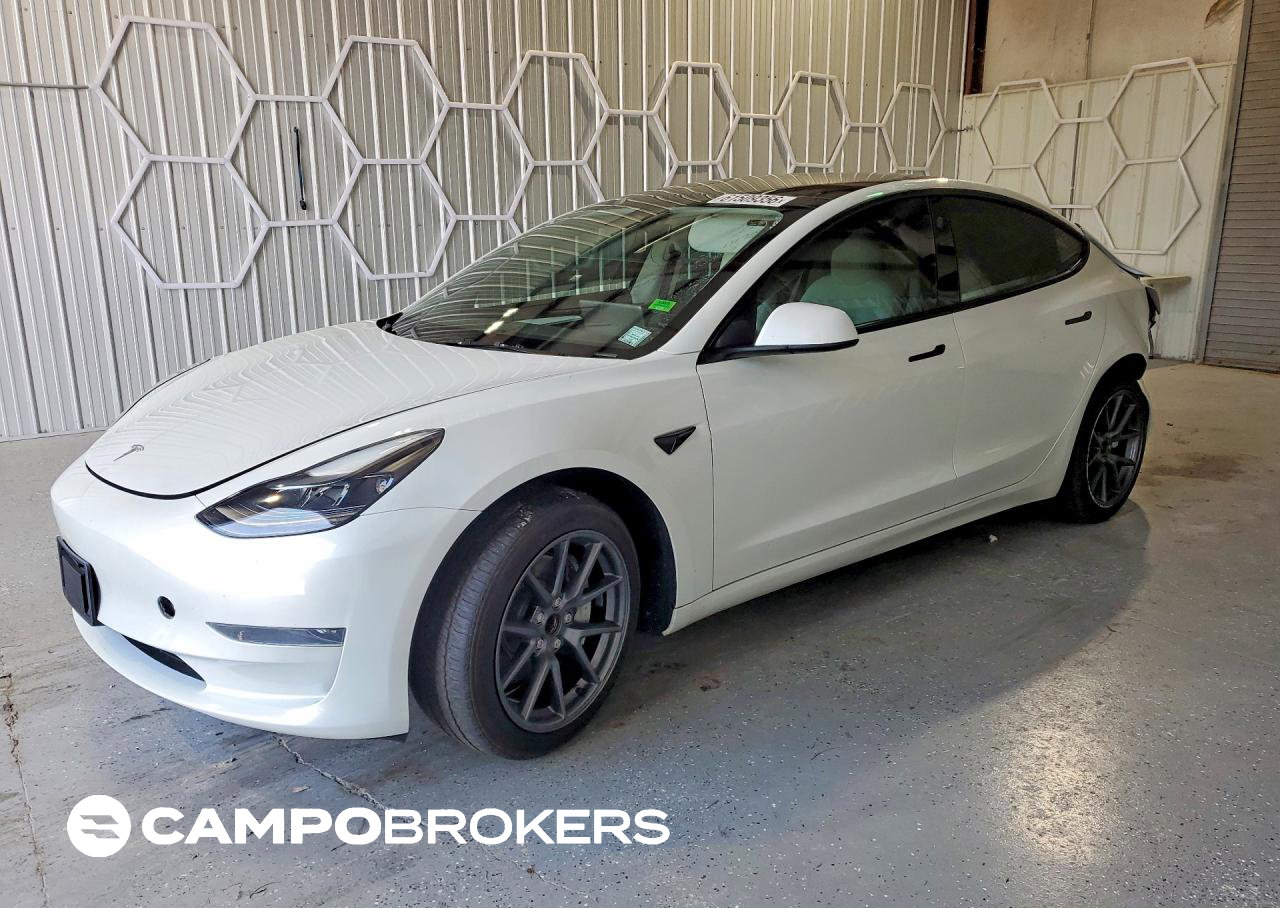 2023 Tesla Model 3, Rear End damage, Copart lot 63262306