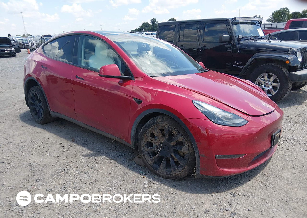 2022 Tesla Model Y Long Range Dual Motor All-wheel Drive, uszkodzenie: Lewy przód, Iaai lot 45567542