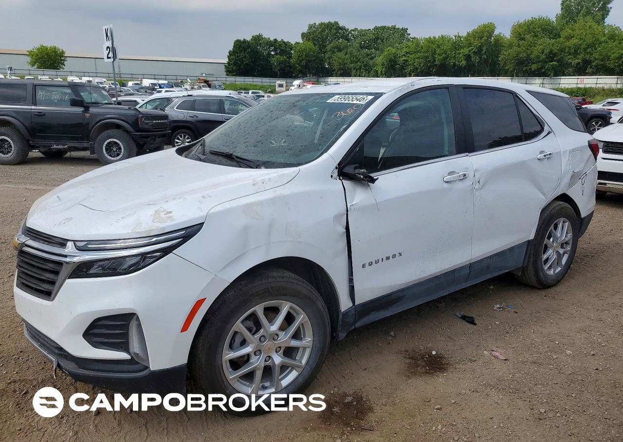 2024 Chevrolet Equinox Lt, Side damage, Copart lot 59965546