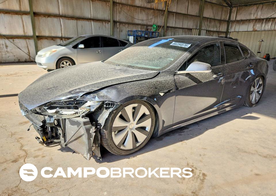 2020 Tesla Model S, daño Frontal, Copart lote 66234876