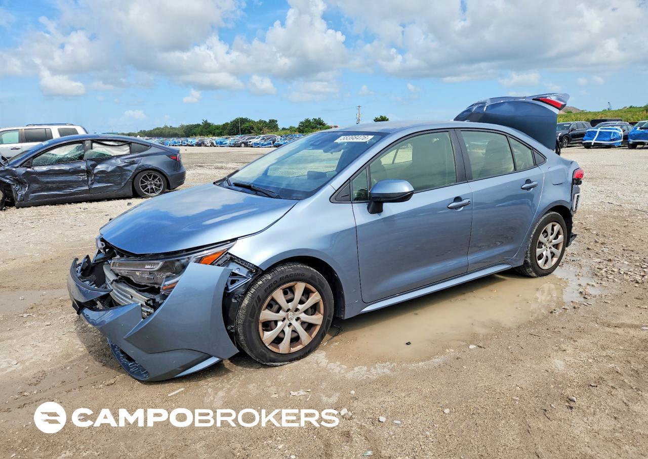 2021 Toyota Corolla Le, daño Trasero, Copart lote 58398476