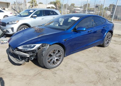 2021 Tesla Model S Long Range Dual Motor All-wheel Drive, пошкодження: Front & Rear, Iaai лот 45959326, фото 2 з 6