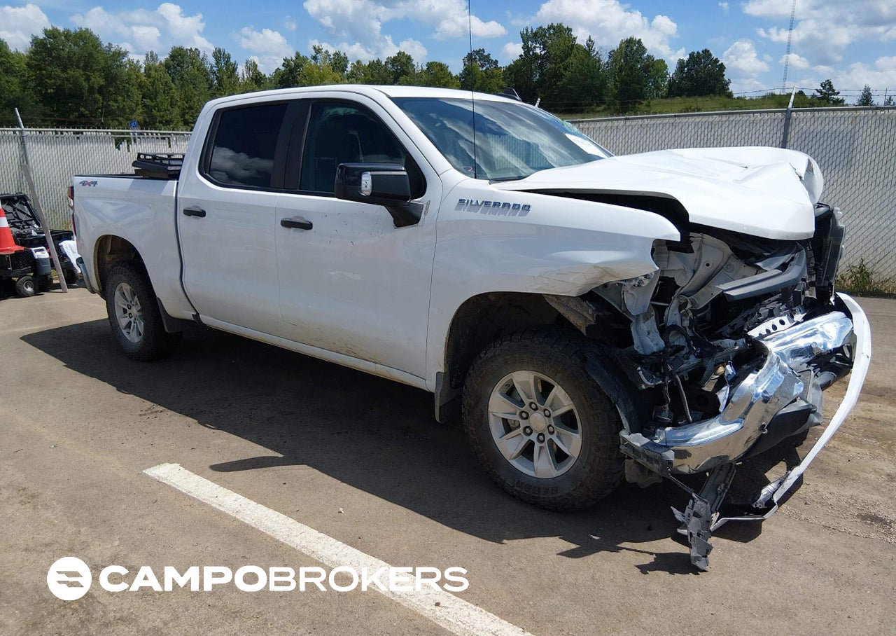 2024 Chevrolet Silverado 1500 4wd  Short Bed Wt, daño Frontal derecho, Iaai lote 45842207
